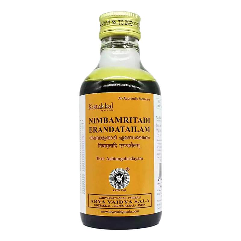 Kottakkal Arya Vaidyasala Nimbamritadi Eranda Tailam, 200 ml-1.webp